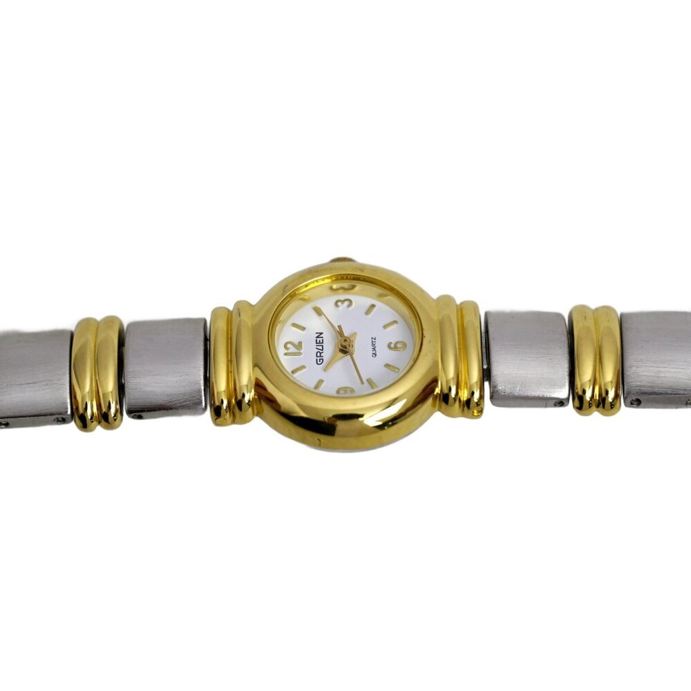 Gruen Vintage Ladies Two Tone Wrist Watch 1990s Japan - Picture 3 of 5